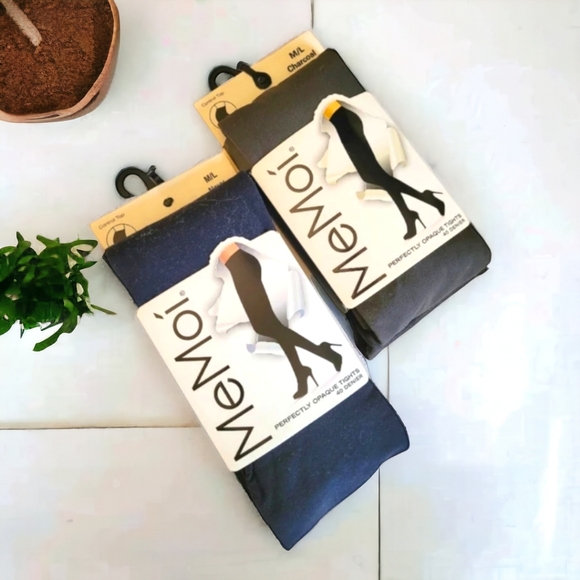 Nordstrom Accessories - Tights bundle by me moi. Navy and charcoal tights women's size m/L
